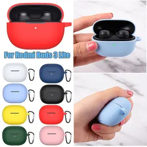 Colorful Silicone Case For Xiaomi Redmi Buds 4 Active Earbuds bud 4  Earphone Case Charging Boxs Cover with Keychain Hook - AliExpress