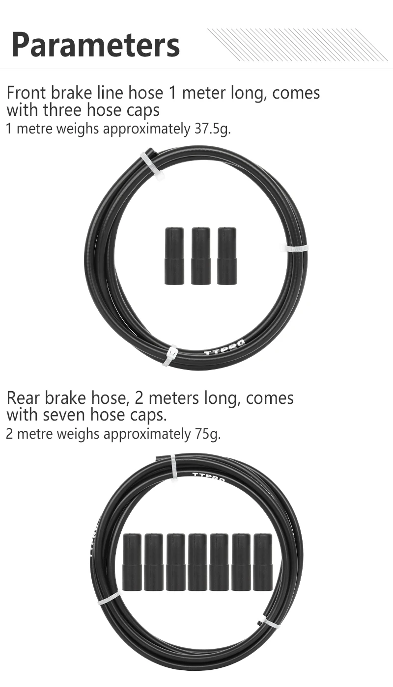Description Picture 3 of itemTTPRO Universal 1/2/3/10/20/50 Meters Bicycle Brake Cable Mountain Road Bike Front Rear Brake Housing Cable Brake Lines