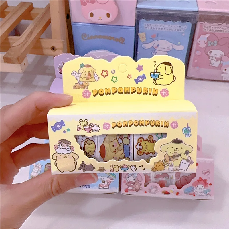 10Pcs Kawaii Kuromi My Melody Cinnamoroll Cartoon Washi Tape Set Student  Sanrio Anime Girl Heart Cute Pocket Material Stickers - AliExpress
