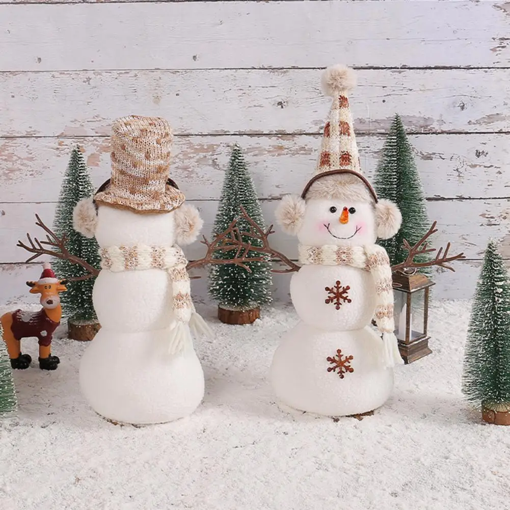 

Xmas Snowman Ornament Adorable Christmas Snowman Ornament Extra Soft Wear Resistant Toy for Xmas Holiday Party Desktop
