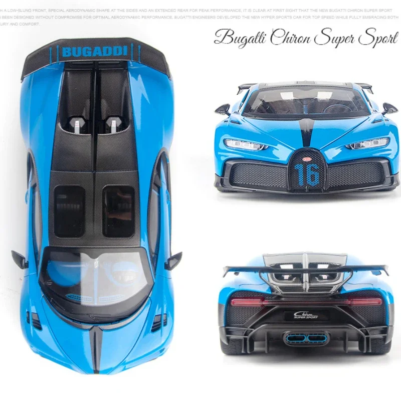 Big Size 1:18 Bugatti Chiron Supercar Model Colletable Miniature Voiture Home Decor Diecast Toy Vehicle Children Boy Toy Gift 5
