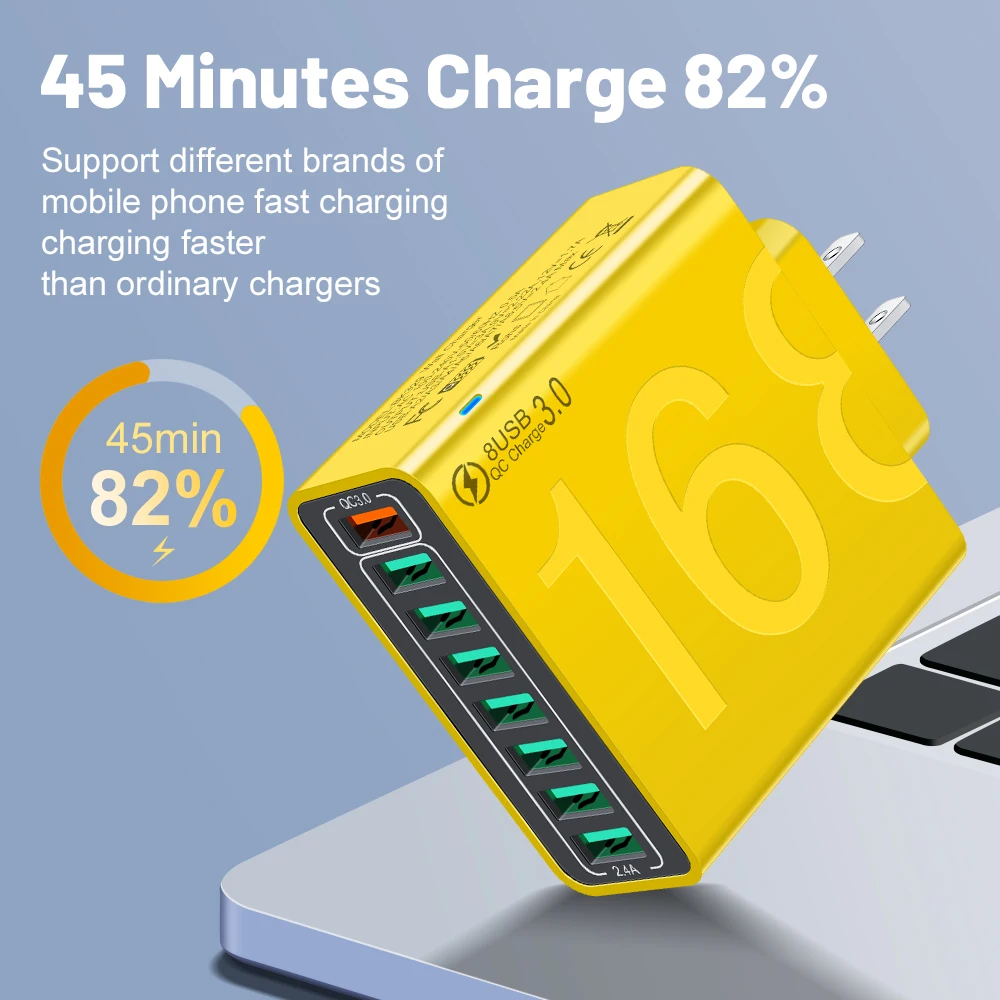 150w Multi-Ports USB-Ladegerät Schnell ladung EU/US-Stecker Telefon Ladegerät Adapter für iPhone Samsung Xiaomi Schnell ladegerät – Detail 7