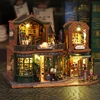 DIY Wooden Miniature Model Kit Twilight Book City Casa Doll Houses 3D Puzzle Dollhouse With Furniture for Friends Christmas Gift 4