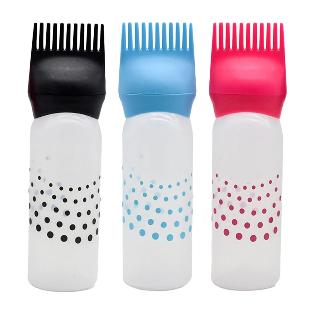 

Applicator Comb Durable Hair Dye Bottles with Comb for Salon and Home 3PCS