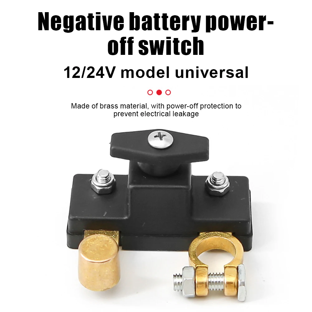 Engine Kill Switch Car Battery Disconnect Isolator Cut Off Switch 12V 24V Universal Battery Terminal Anti-leakage Switch Power Cutoff