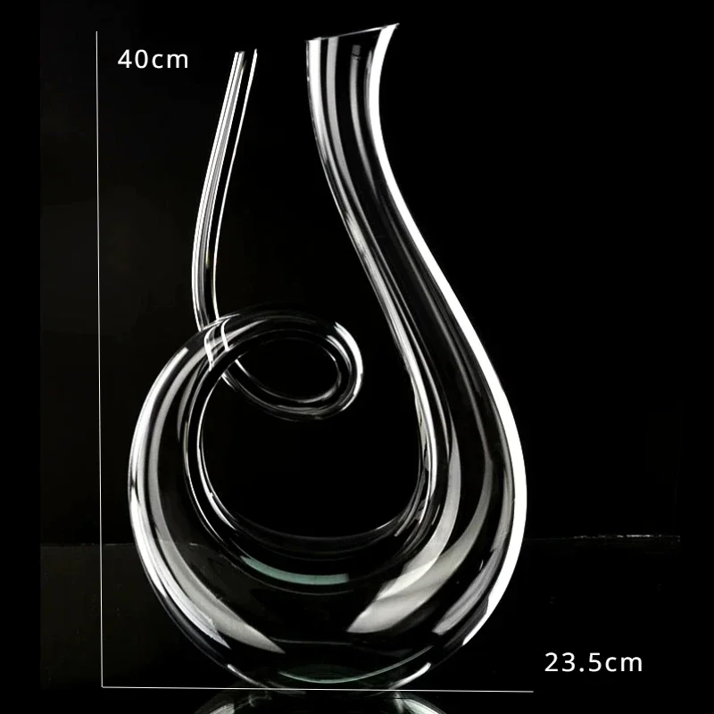 1500ML Crystal Wine Spiral 6-shaped Set Grade Wine Decanter Gift Box Harp Swan Decanter Creative Separator Bar Sets whiskey decanter set