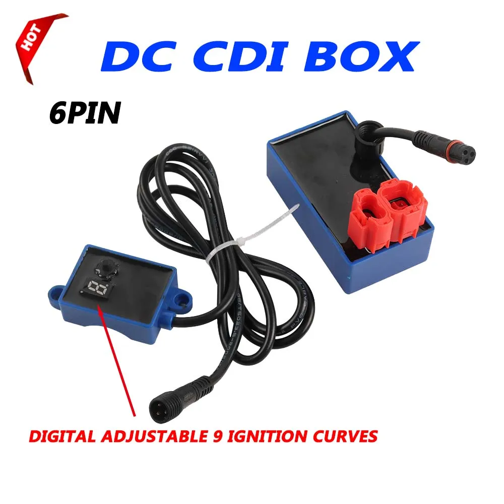 6PIN DC CDI Box 9 Ignition Curves Digital Adjustable High Performance ...