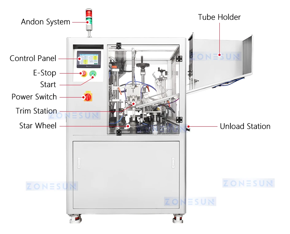 ZONESUN ZS-FS009U Automatic Soft Tube Paste Filling Ultrasonic Sealing Machine