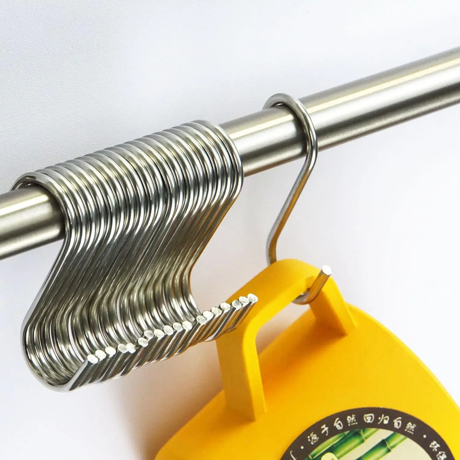 10Pcs SShape Stainless Steel Hook Kitchen Bedroom Multifunction Railing S Hanger Hook Clasp