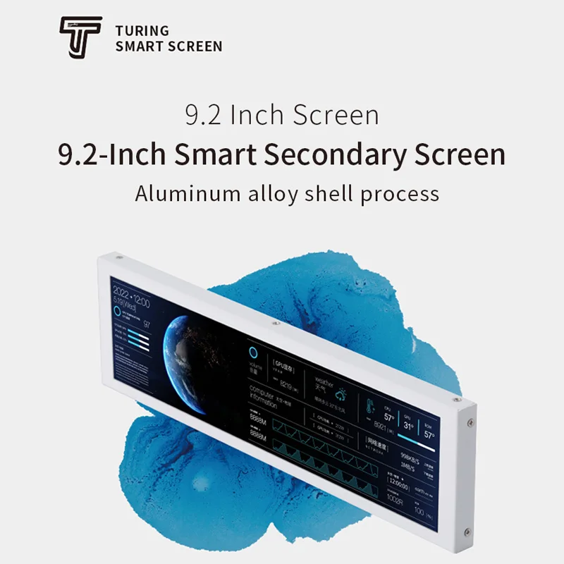 9.2 Inch IPS USB Secondary Screen TURZX 1920x462 Smart