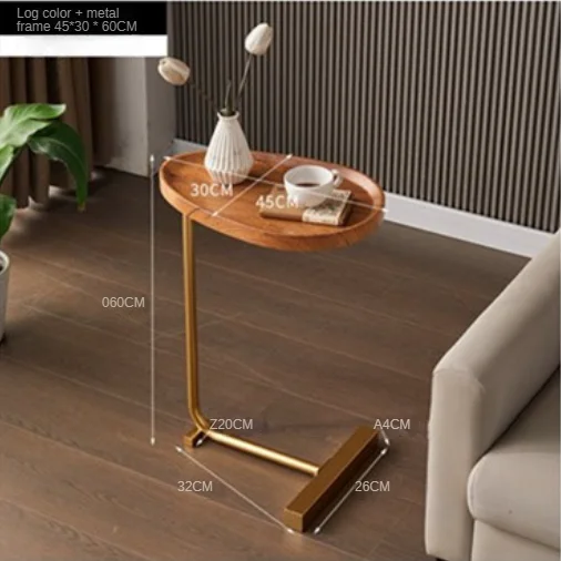 Nordic Modern Morocco And Simplicity Corner Table Living Room Home Sofa Side Table Hotel Homestay Bedside Side Table Wholesale Wood color metal