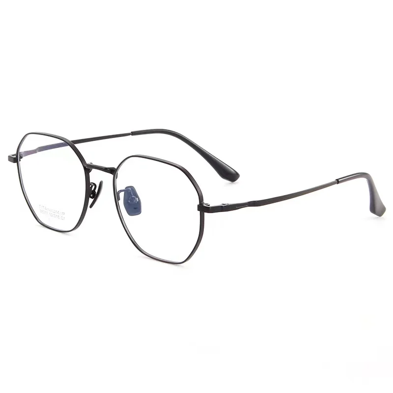 

52mm Ultra-light High Quality Pure B Titanium Eyewear Men Retro Round Decorative Optical Prescription Glasses Frame Women 88317