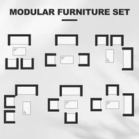 4-Piece Pe Rattan Patio Set, 3 Armchairs With Glass Top Table & Cushions, Outdoor Wicker Furniture For Garden & Balcony 4