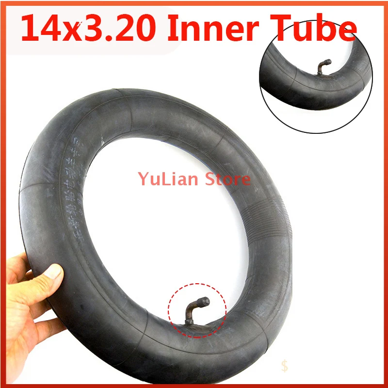 

High-quality 14'' inner tube 14x3.20 3.00-10 Bent valve stem inner tube for Electric Bicycle scooter electric tricycle e-bike