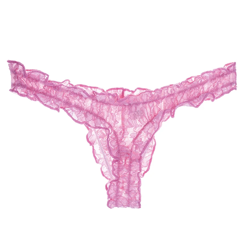Mens Lace G-string And Thong Sexy Underwear See Through Tanga Bikini String Transparent Male Underpants T-back Panties