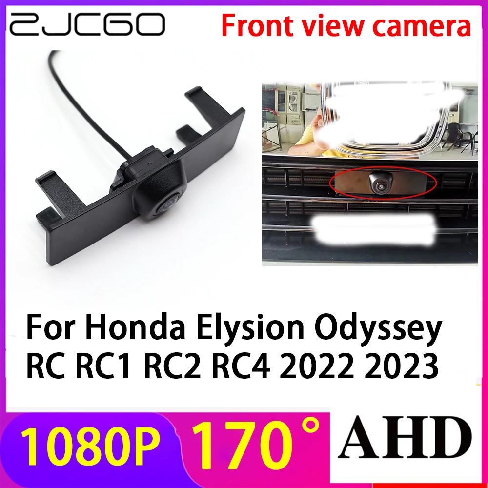 

Камера Переднего Вида ZJCGO AHD 1080P с логотипом для парковки автомобиля, водонепроницаемая для Honda Elysion Odyssey RC RC1 RC2 RC4 2022 2023