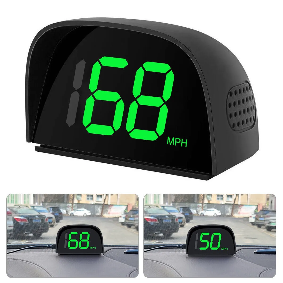 Car Digital GPS Speedo Speed MPH HUD Head Up Display Speedometer