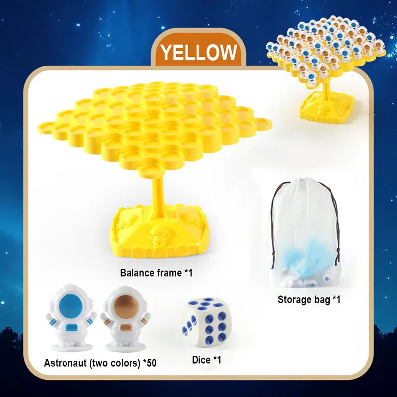 Astronauten Creatieve Balancerende Boom Balanceerplank Tafelspel Grappig Interactief Spel voor Ouders en Kinderen Bouwblokken Speelgoed_voghion.com