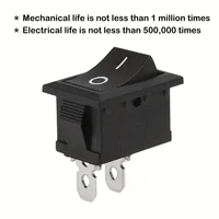 10/30/100 Pcs KCD1 Snap - in Boat Rocker Switch - SPST ON - OFF, 2/3/4 Pin, 250V 6A (AC) / 125V 10A, 2P Toggle Power Snap Switch 4