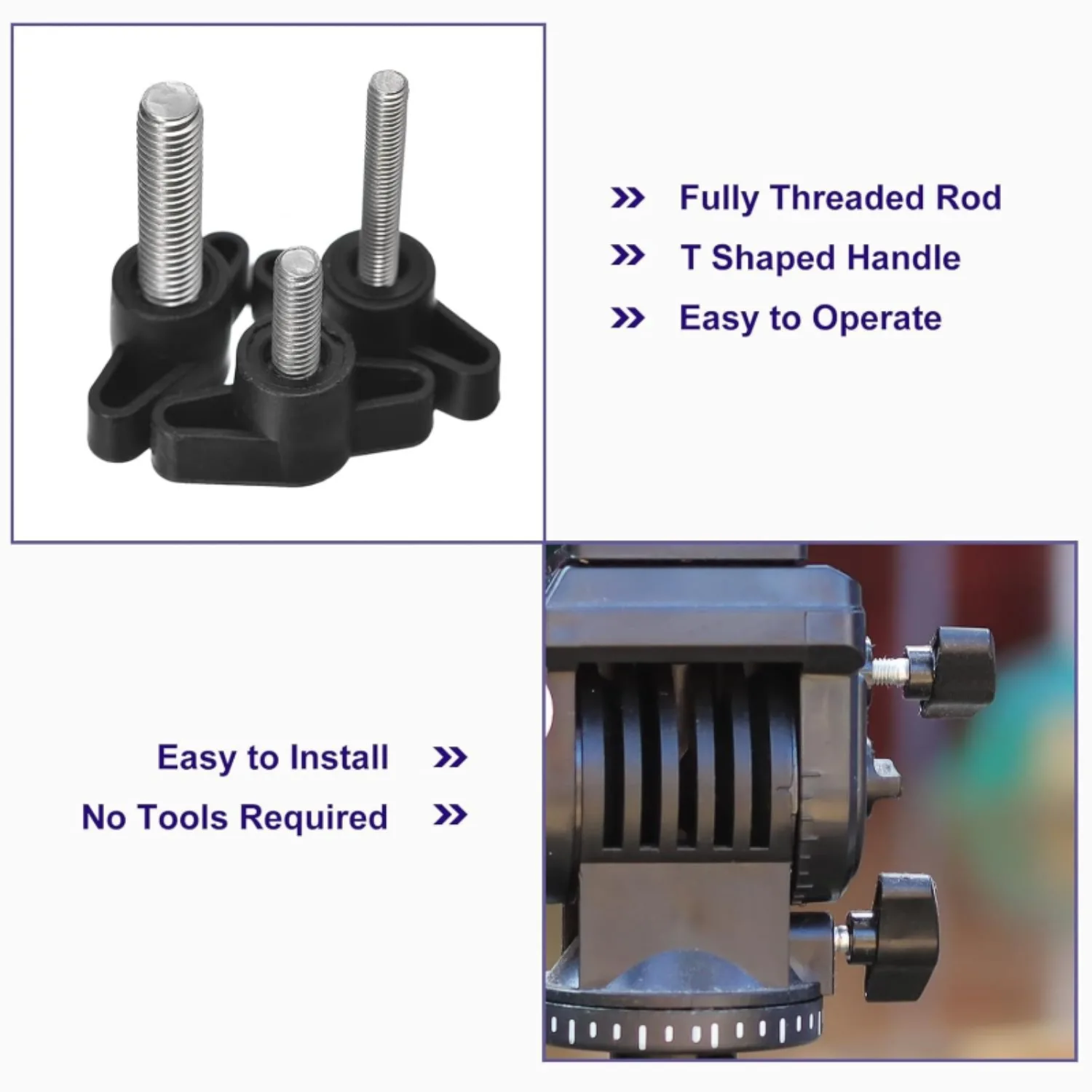 Stainless Steel T-Shaped Thumb Screw Handle for Quick Hand Tightening