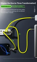 240W 3-in-1 Kirsite Cable USB Fast Charging