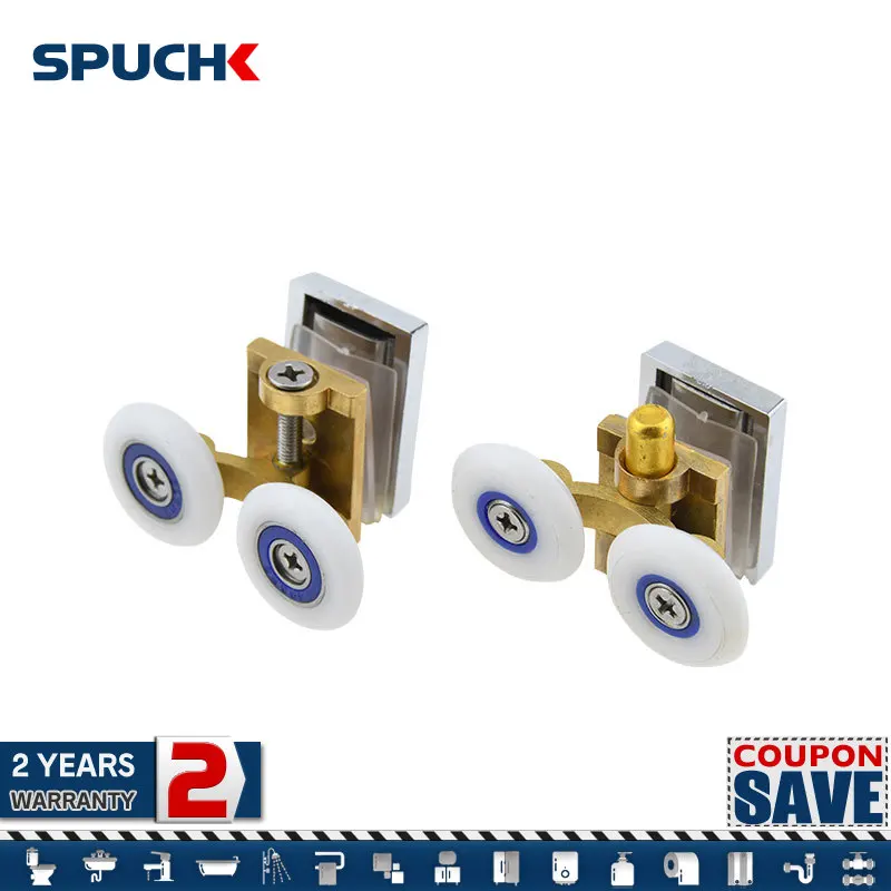 ShowerDoorRollersAllCopperDoubleWheelSlidingShowerDoorRoller