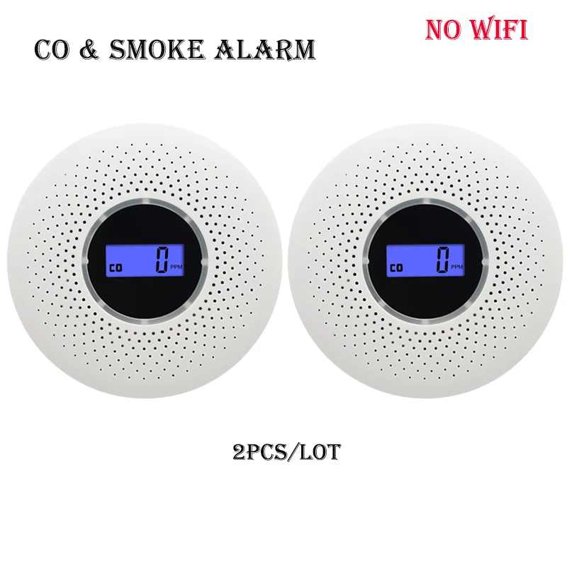 Combination Smoke and Carbon Monoxide Detector Photoelectric Sensor 85dB Fire Device CO Alarm Tuay Smart Life Message Push Alert panic alarm for home Alarms & Sensors