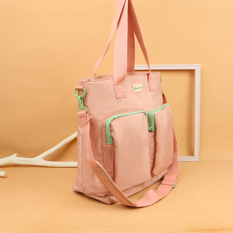 Women's Fashion Shoulder Bag Solid Color Tote Bag Commuting Leisure Simple Class Large Capacity Nylon Handbag