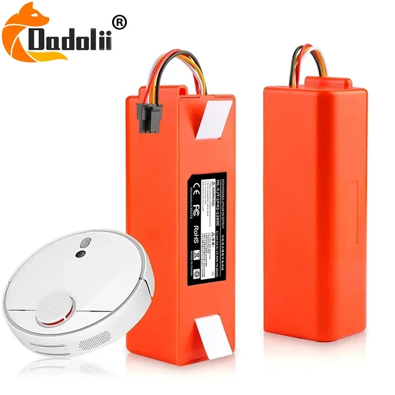 14.4V 5200-12800mAh Robotic Vacuum Cleaner Replacement Battery for Xiaomi Roborock S55 S60 S65 S50 S51 S5 MAX S6 Parts vacuum cleaner battery,battery replacement