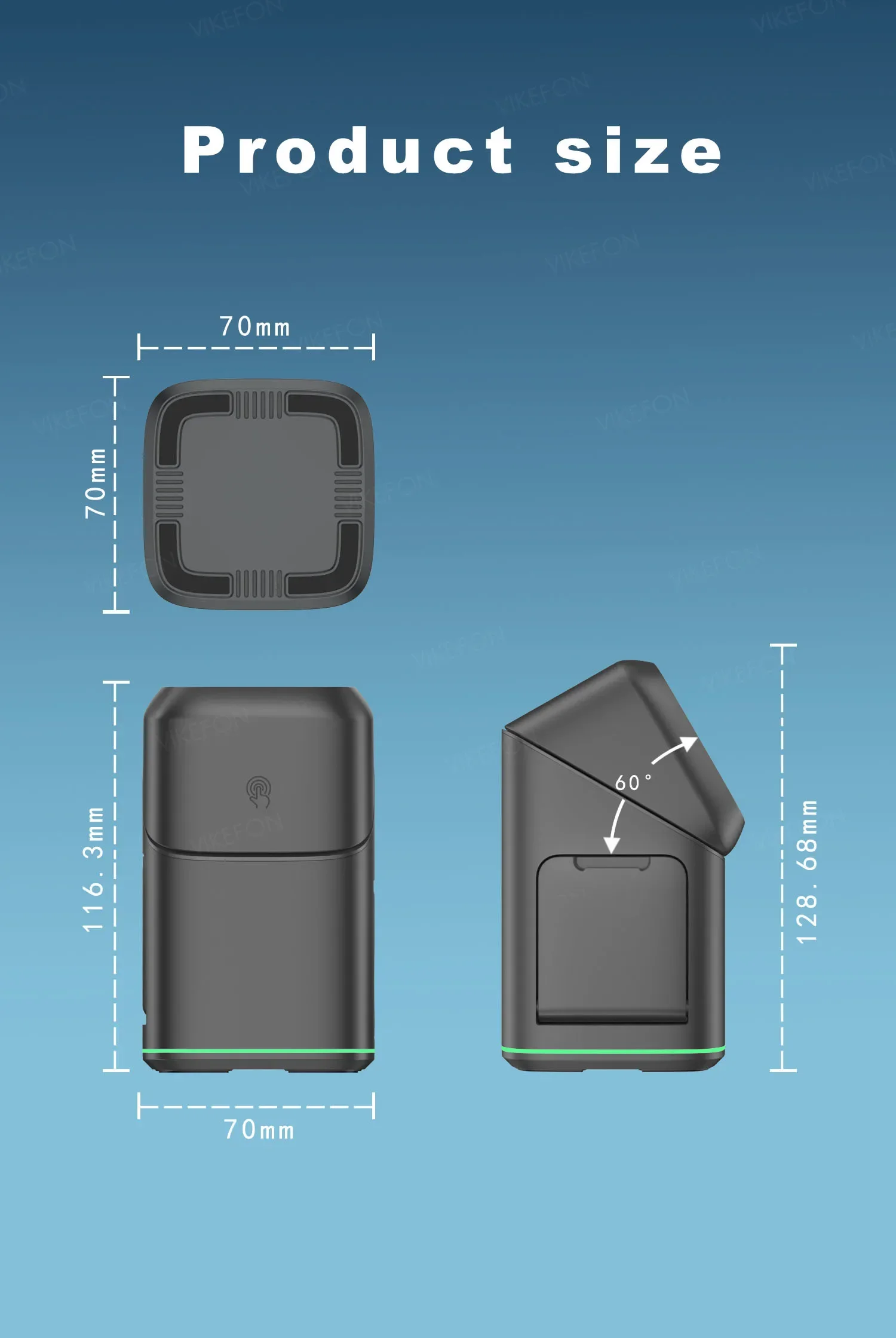 3-in-1 Electric Rotation Magnetic Wireless Charger With LED Breathing Light For Mag Safe IPhone 16 15 14 13 12 IPhone Watch Pro_voghion.com