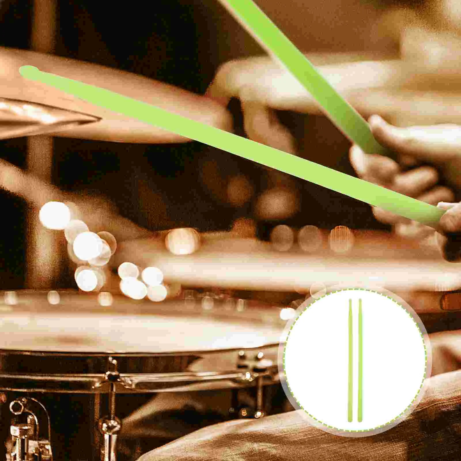 

2 Pcs Drumstick Glowing Drumsticks Light Up Musical Instruments Nylon Percussion Tools Walnut Child