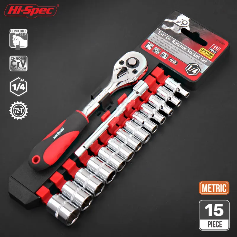 Hi-Spec Tools 89 Piece Auto Mechanics Tool Kit Set with Metric Sockets. Car