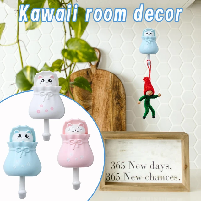 Cute Pet Hooks,Cat,Chick-Hook,Kawaii Room Decor Creative Adhesive