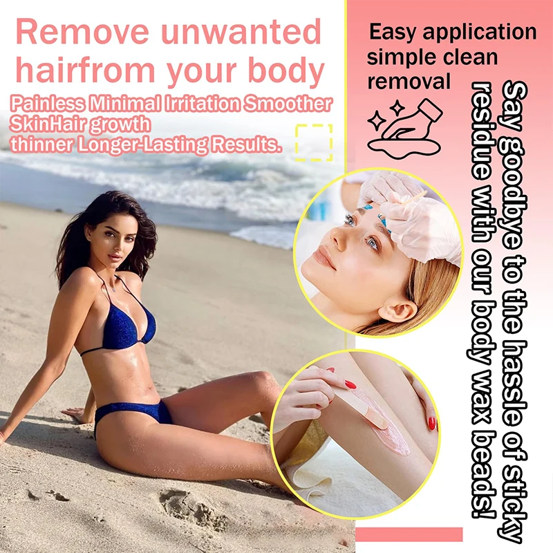 1000g/200g/50g Hard Wax Beans For Body Hair Removal Brazilian European Wax Warmer Waxing Beans for Wax Heater Machine