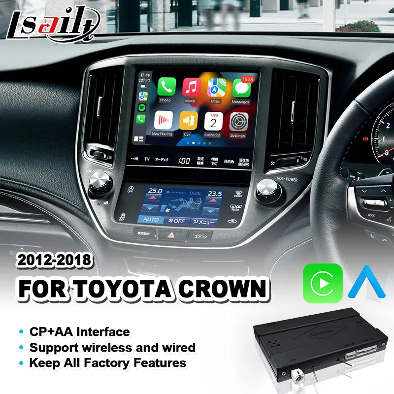 

Lsailt беспроводной CP AA интерфейс коробка для 2012-2018 Toyota Crown S210 AWS210 GRS210 GWS214 маджеста спортсмен