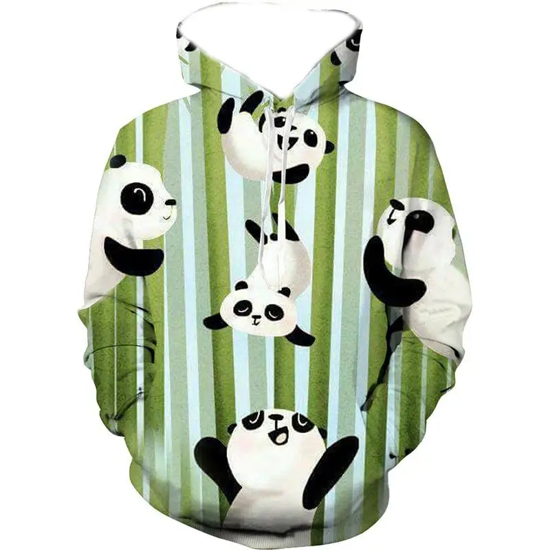 thumbnail image 1 of Sudadera con capucha con estampado 3D de panda para hombre, unisex, informal, de manga larga, de gran tamaño, chándal, 1 of 5
