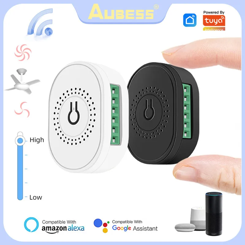 Tuya Wifi Controlador Interruptor de Velocidade Ventilador Inteligente Faça Você Mesmo Interruptor Ventilador de Teto Smart Life App Controle Remoto Trabalhar com Alexa Google Home