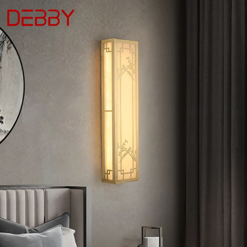 

DEBBY Brass Wall Light LED Modern Luxury Marble Sconces Fixture Indoor Decor for Home Bedroom Living Room Corridor