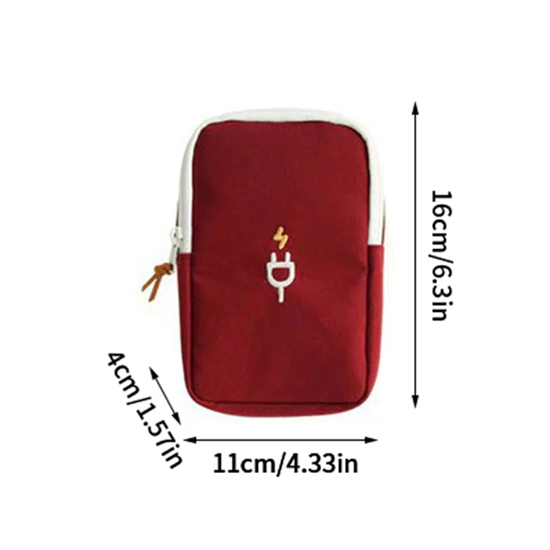 Travel Gadget Organizer Bag Portable Digital Cable Bag Electronics Accessories Storage Carrying Case Pouch for USB Power Bank
