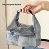 Portable Large Capacity Shopping Bag Snap Toiletry Bag Transparent Waterproof Tote Bag Cosmetic Storage Bag Handbag 6