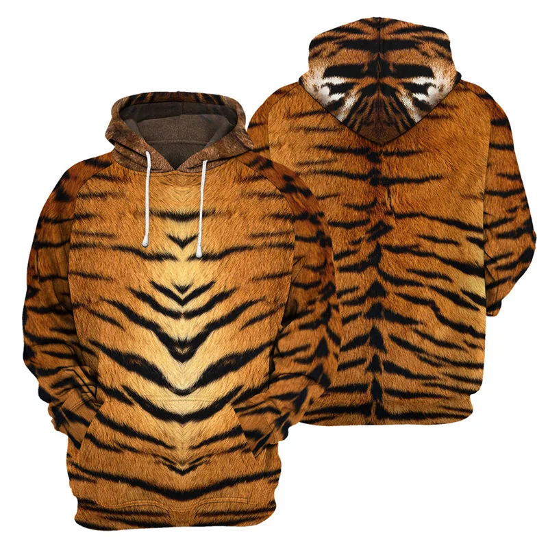 Description Picture 4 of itemAnimal Skin Giraffe Zebra Tiger Leopard Hoodie Men 3D Printed Long Sleeve Pullover Sweatshirts Street Hooded Coat Male Clothes