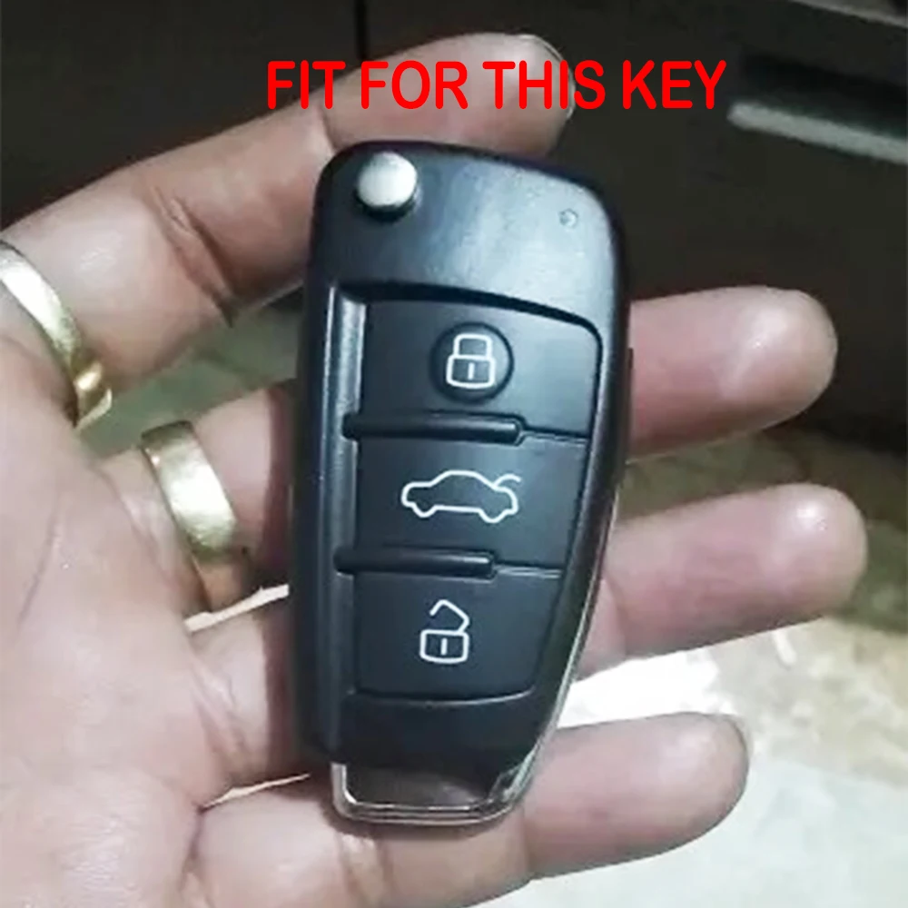 Silicone Key Cover for Audi - Premium Auto Remote Holder with 3-Button Protection