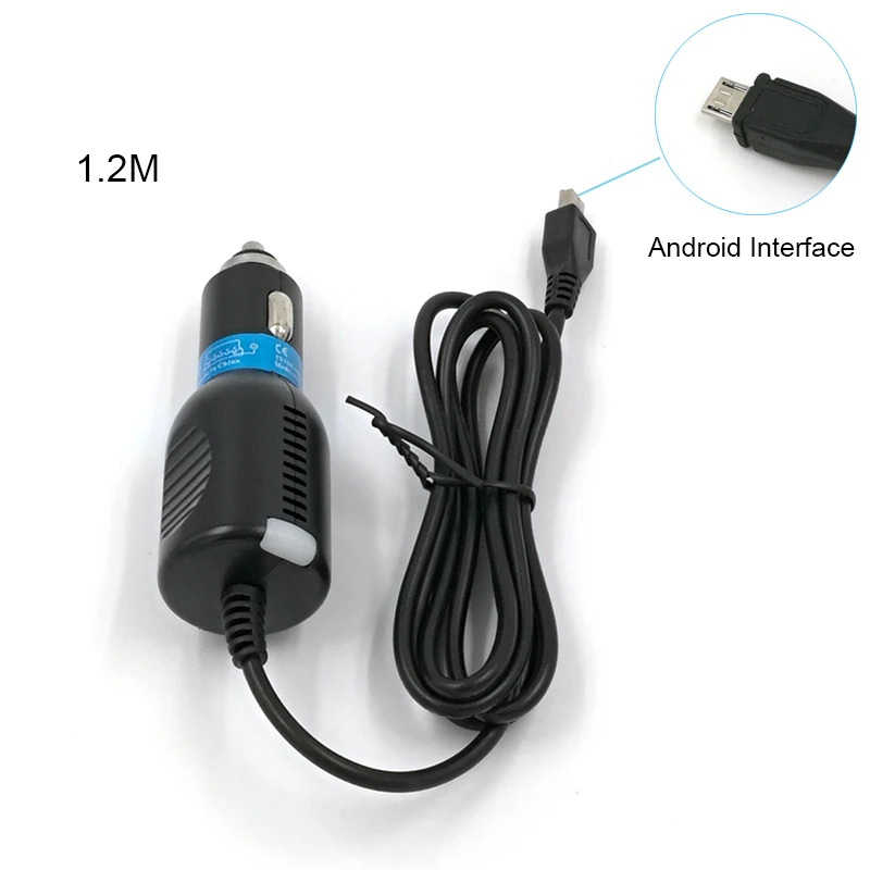 

Anfilite Power Charger 5V/2A GPS navigator Car DVR Cigarette Lighter Adapter Cable Cord DC12-24V Mini USB Android Interface 1.2m