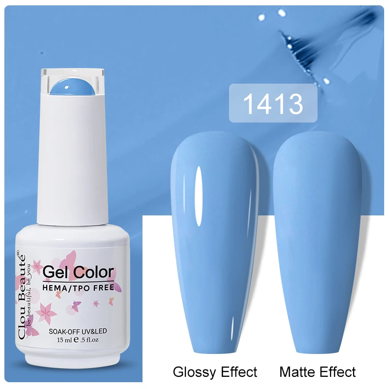 Clou Beaute 15ml Black Red Semi-Permanent Gel Nail Polish