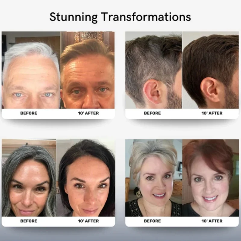 Effortless Quick-Color Hair Dye Shampoo with Natural Plant Ingredients