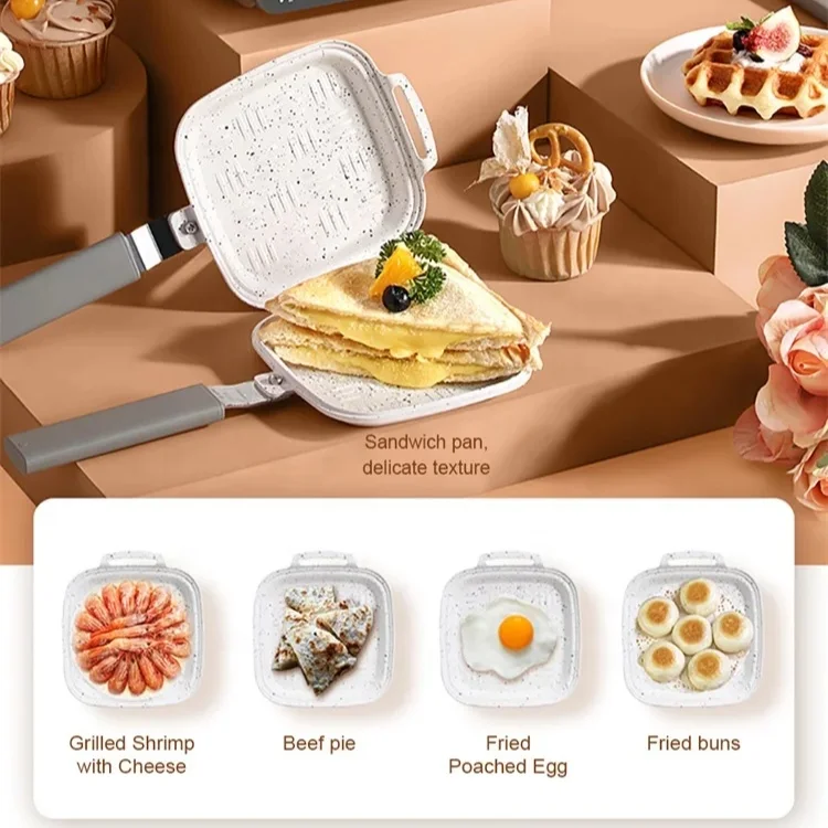 Multi-function Breakfast Machine Hot Sell 2 Slice Sandwich Maker Bread Toaster Mini Waffle Maker
