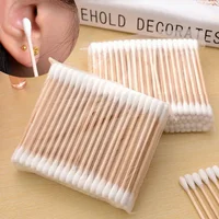 100/500/1000Pcs Double Head Disposable Makeup Cotton Swab Soft Cotton Buds For Medical Wood Sticks Nose Ears Cleaning Tools 1
