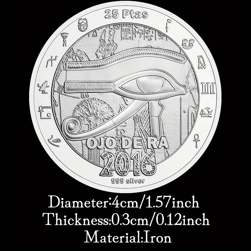 이집트 신화 호루스의 눈 기념품, 은빛 도금 소장용 동전 수집, 창의적인 예술 선물, 기념 주화 - AliExpress