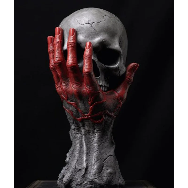 Terror Halloween Gothic Hand of The Furious God Creative Resin Model Home Desk Outdoor Courtyard Atmosphere Decoration Props