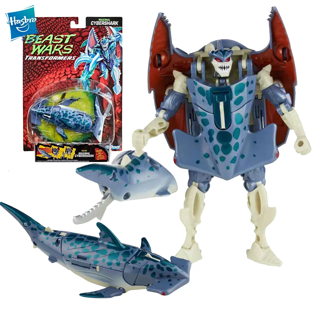 

Hasbro Transformers Vintage Beast Wars Maximal Cybershark With 4 Accessories 12CM Children's Toys Gifts Collection Toys F4219